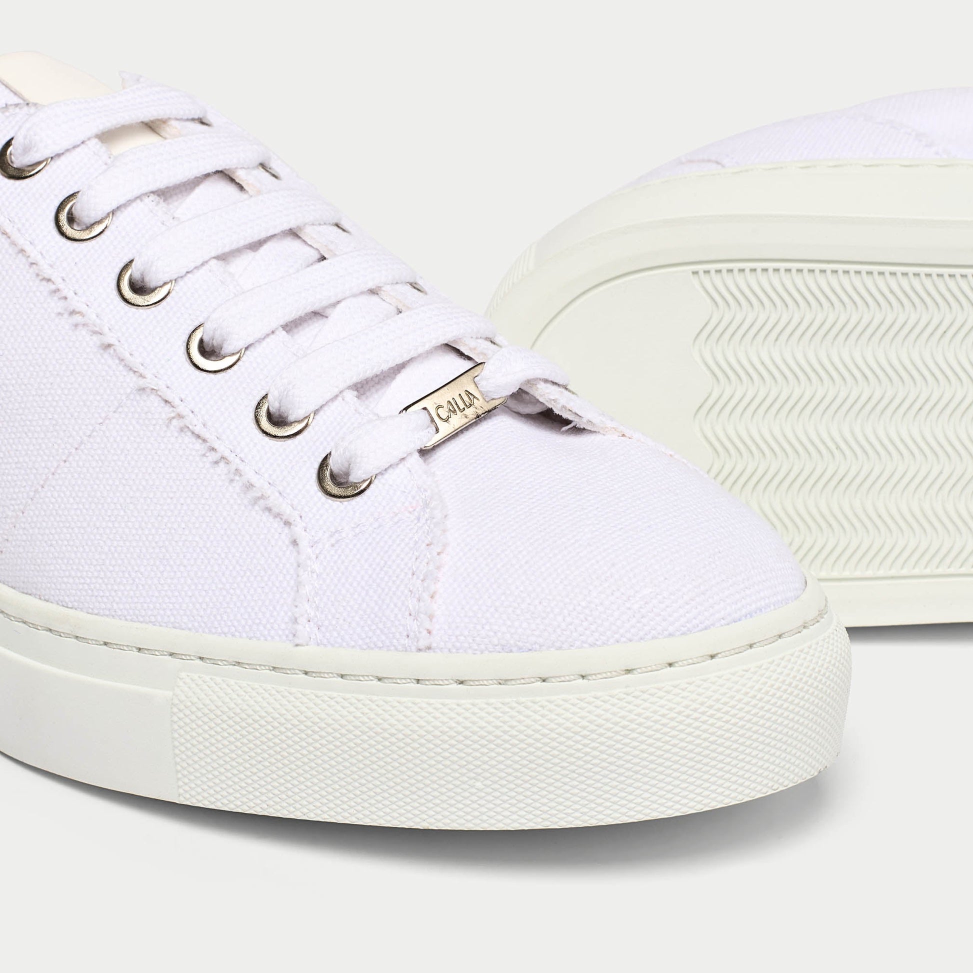 Luna Vegan - White Wide Fit Trainers-6