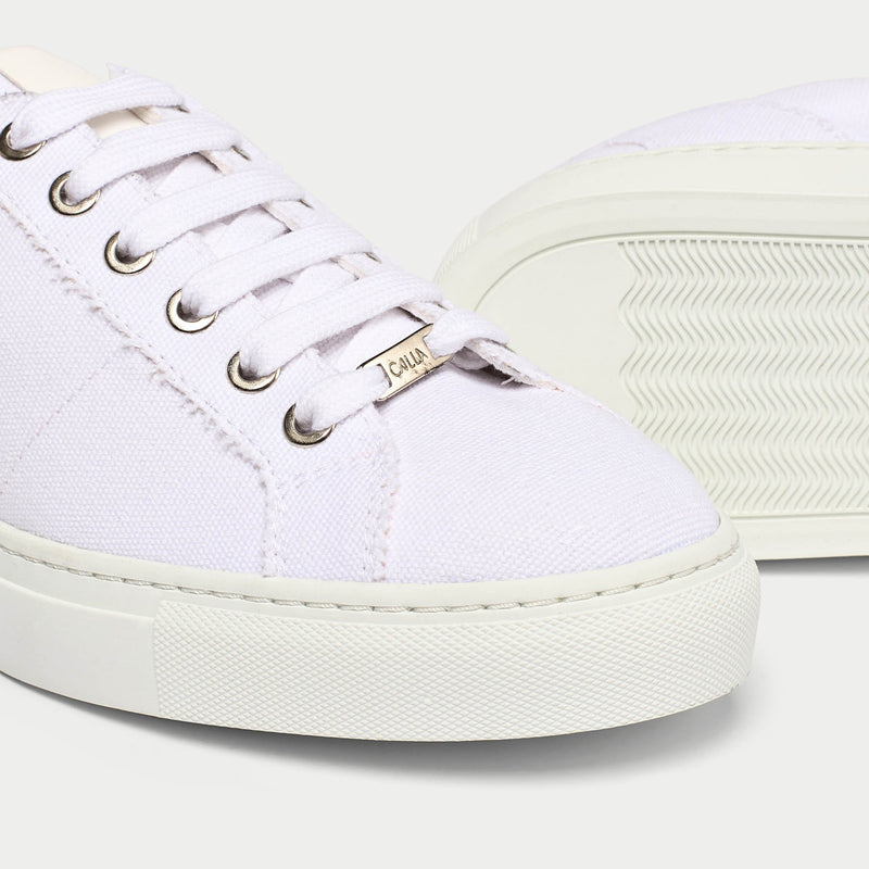 Luna Vegan - White Wide Fit Trainers-6