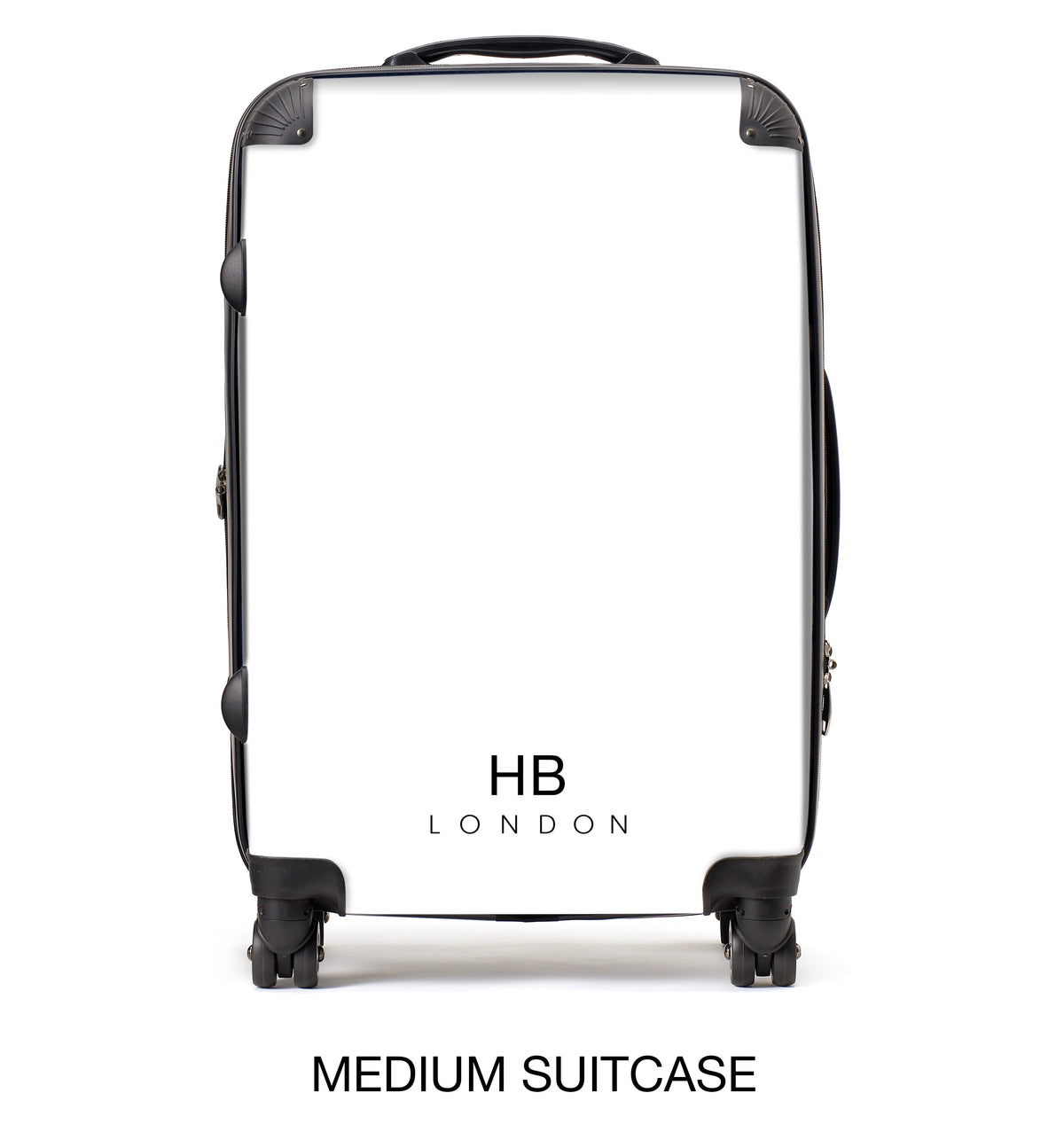 Black Marble with Pink Font Initial Personalised Suitcase-8
