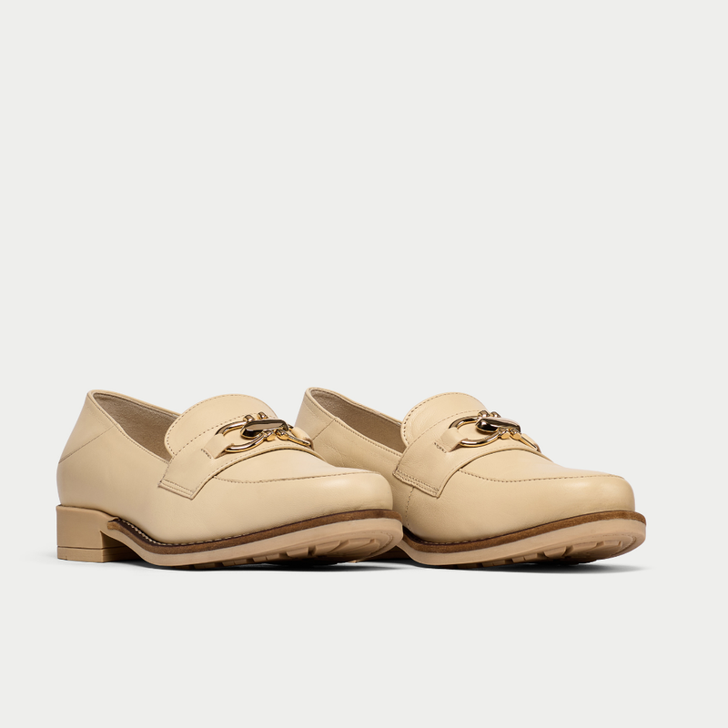 Meredith - Neutral Leather Loafers-2