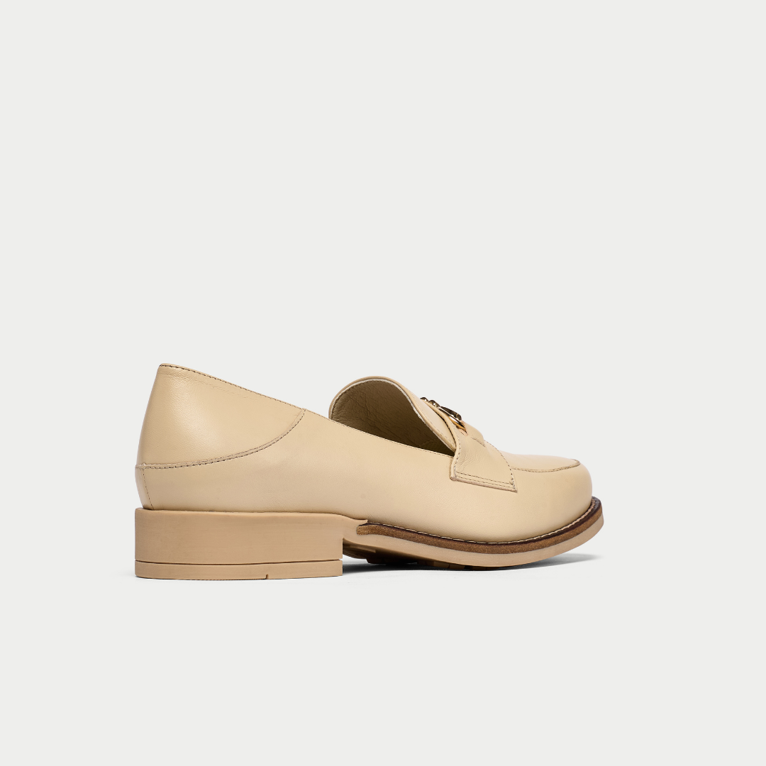 Meredith - Neutral Leather Loafers-7