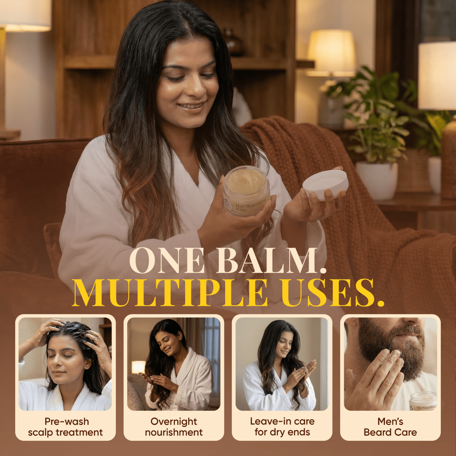 Hair Regrowth Ayurvedic Balm For Men & Women-4
