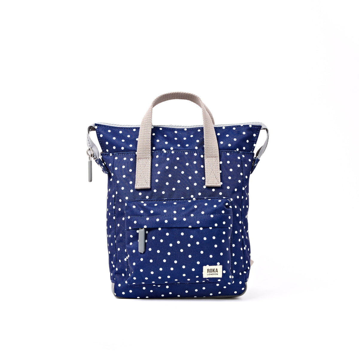 Bantry Backpack in Navy Polka Dot