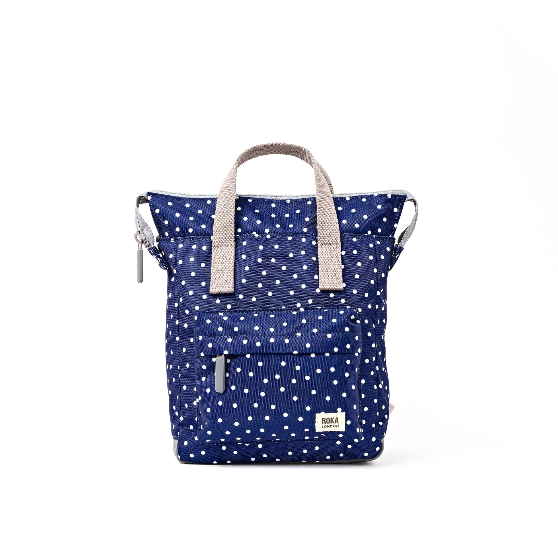 Bantry Backpack in Navy Polka Dot-1