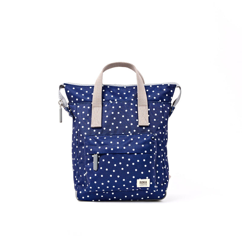 Bantry Backpack in Navy Polka Dot-1