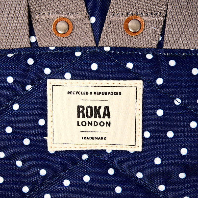 Bantry Backpack in Navy Polka Dot-6