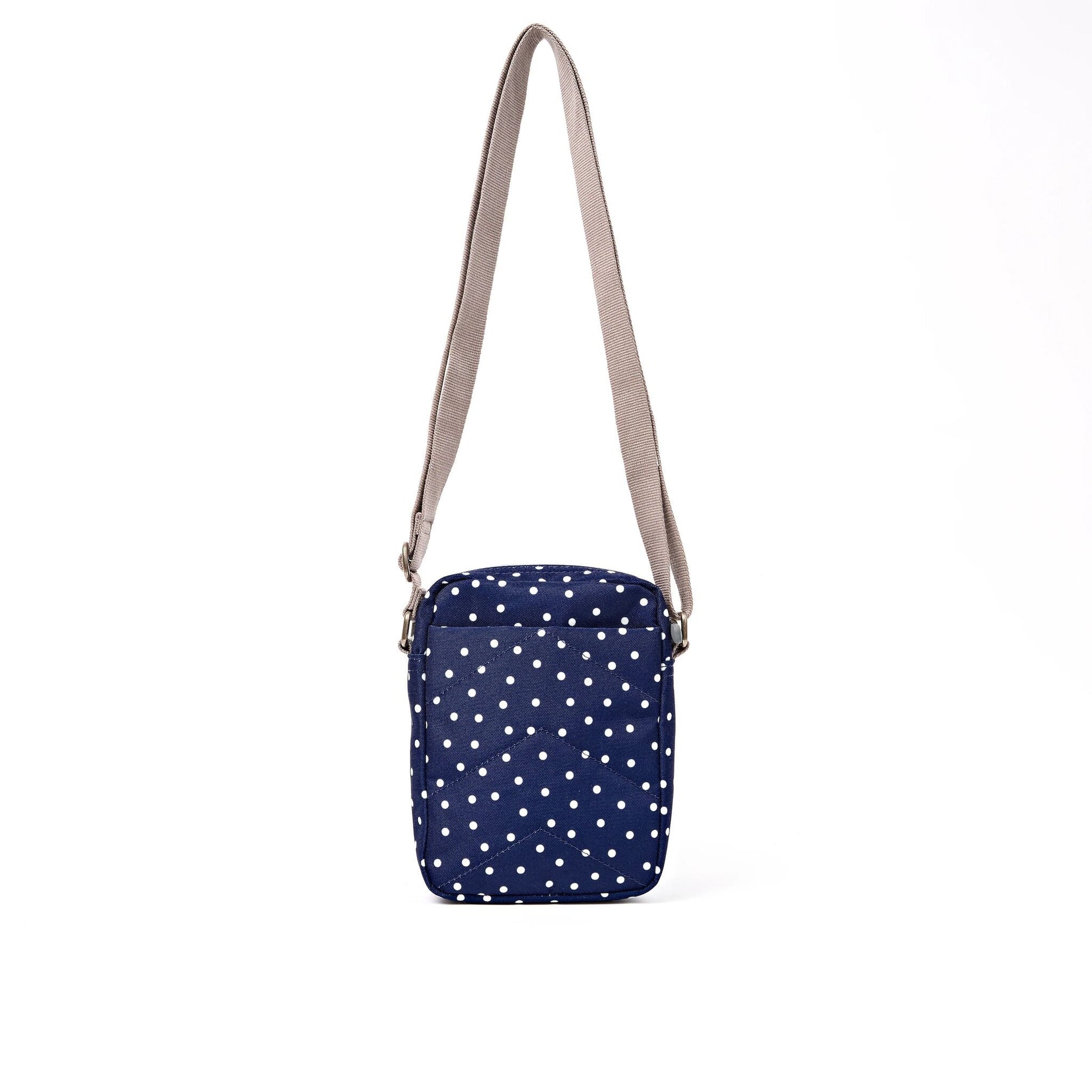 Bond Pocket Crossbody Bag in Navy Polka Dot-4