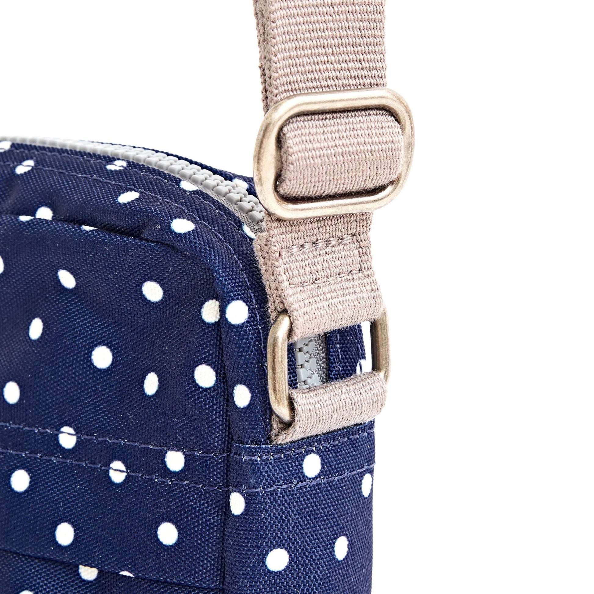 Bond Pocket Crossbody Bag in Navy Polka Dot-8