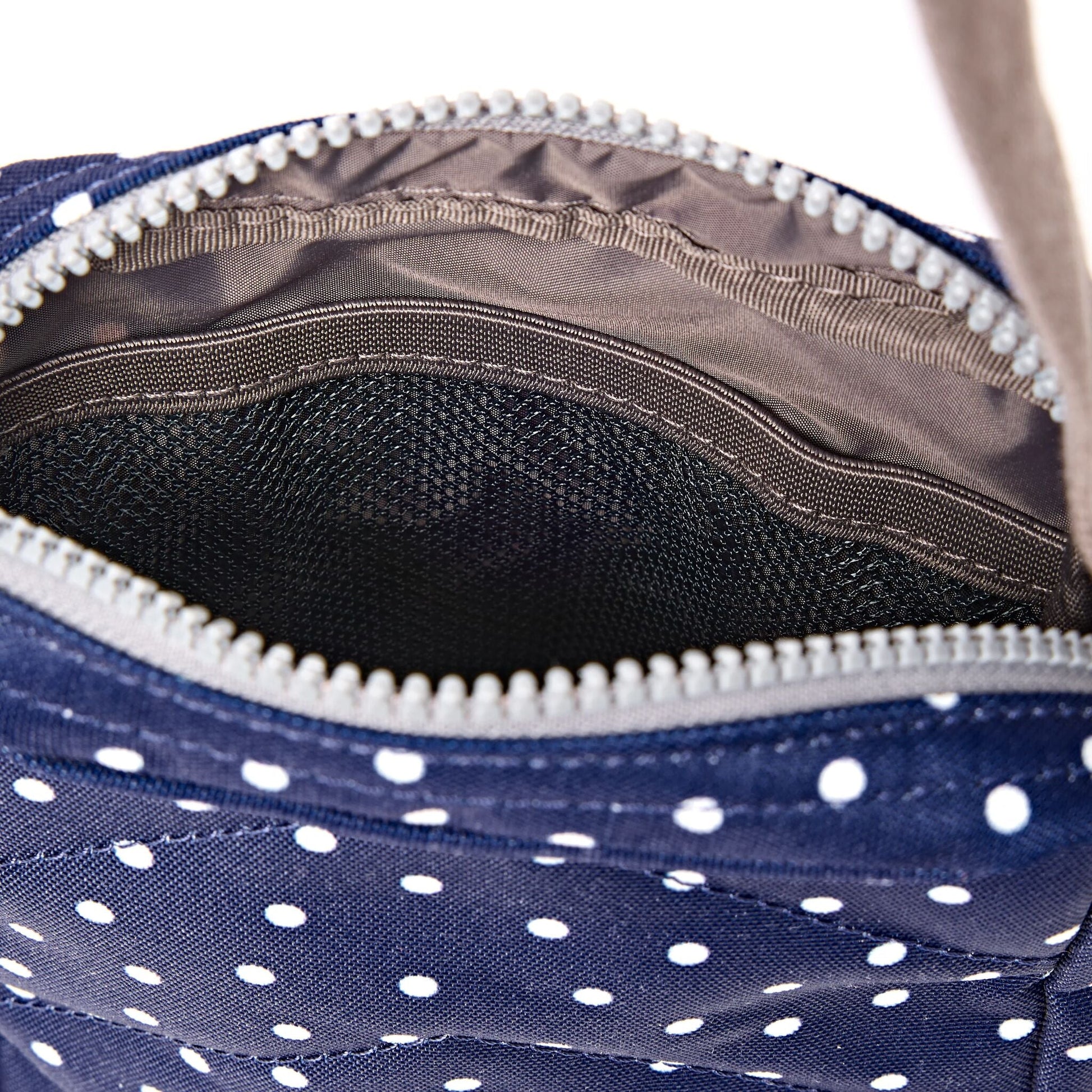 Bond Pocket Crossbody Bag in Navy Polka Dot-5