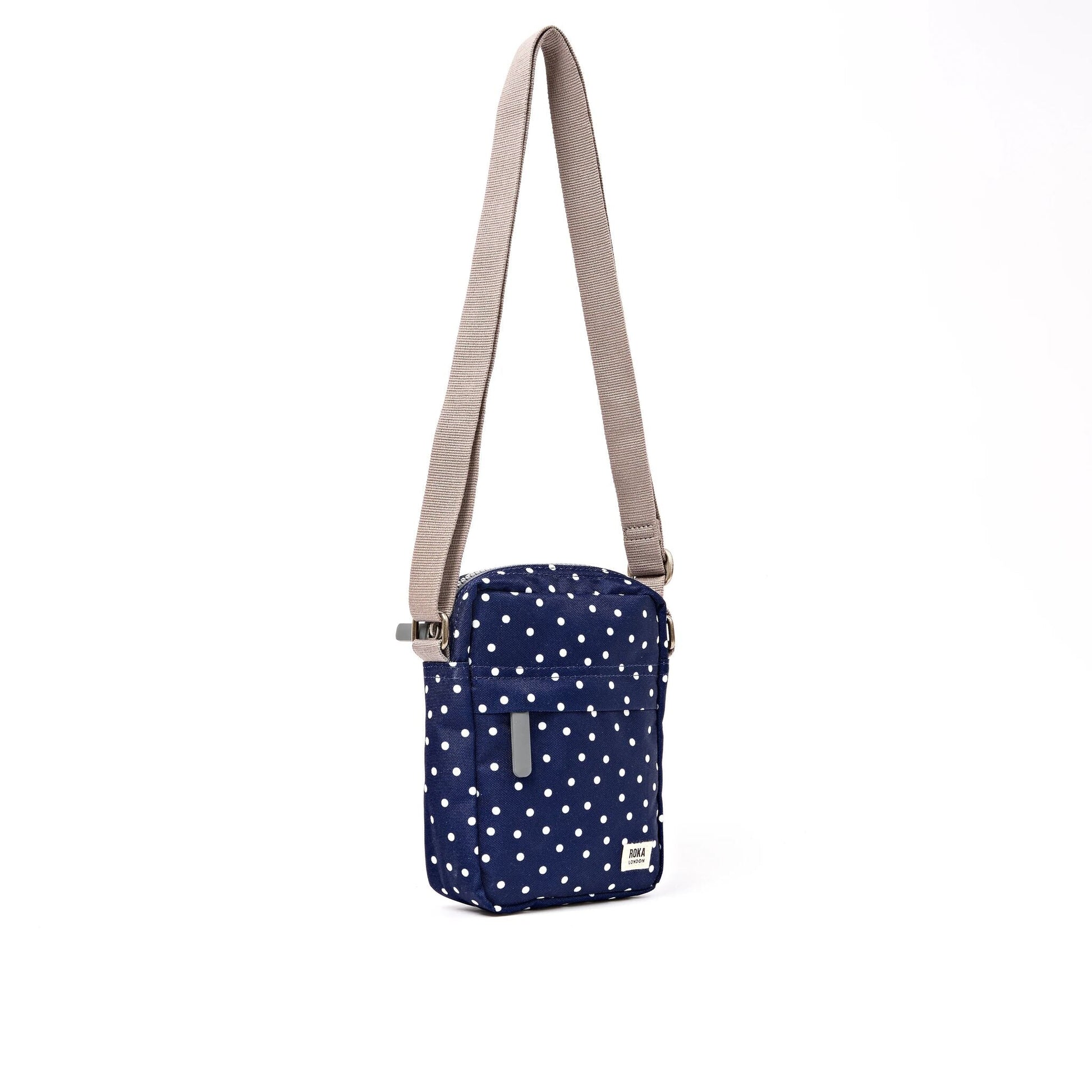 Bond Pocket Crossbody Bag in Navy Polka Dot-3