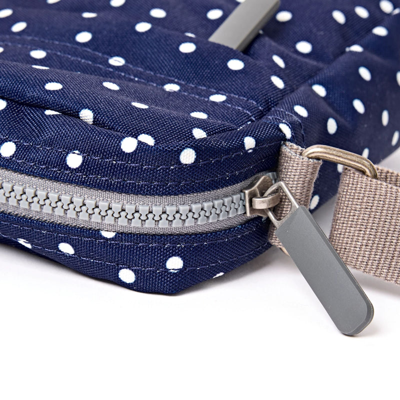 Bond Pocket Crossbody Bag in Navy Polka Dot-7