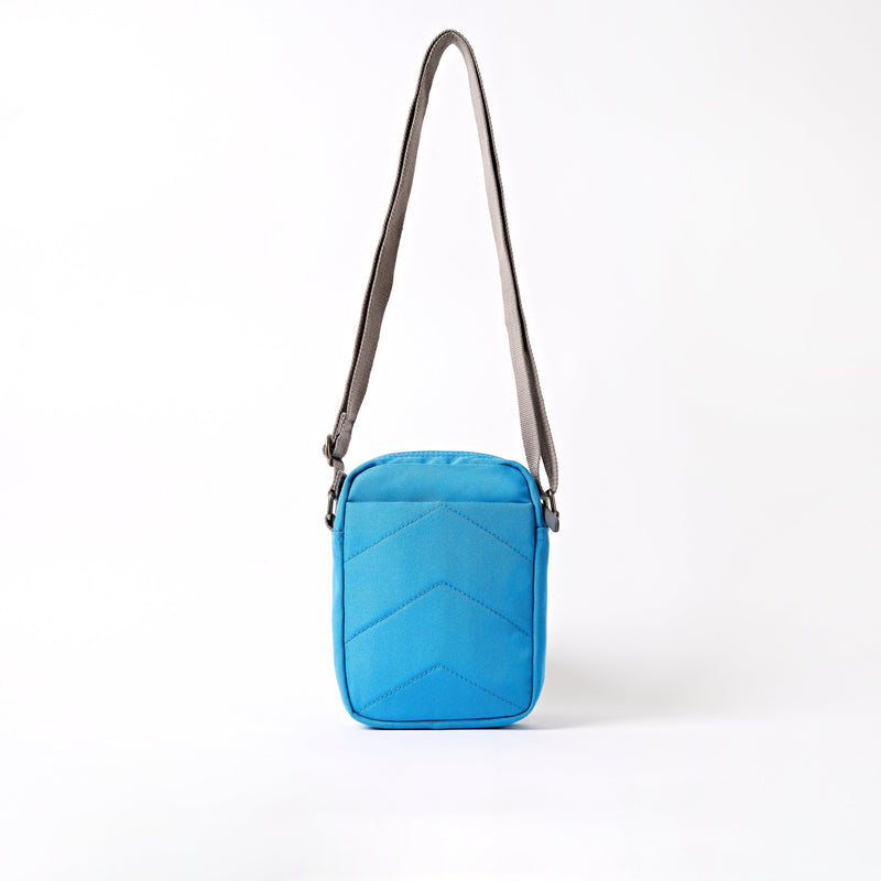 Bond Pocket Crossbody Bag in Malibu Blue Recycled Canvas-3