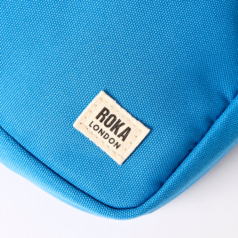 Bond Pocket Crossbody Bag in Malibu Blue Recycled Canvas-7