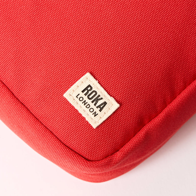 Bond Pocket Crossbody Bag in Scarlet Recycled Canvas-7