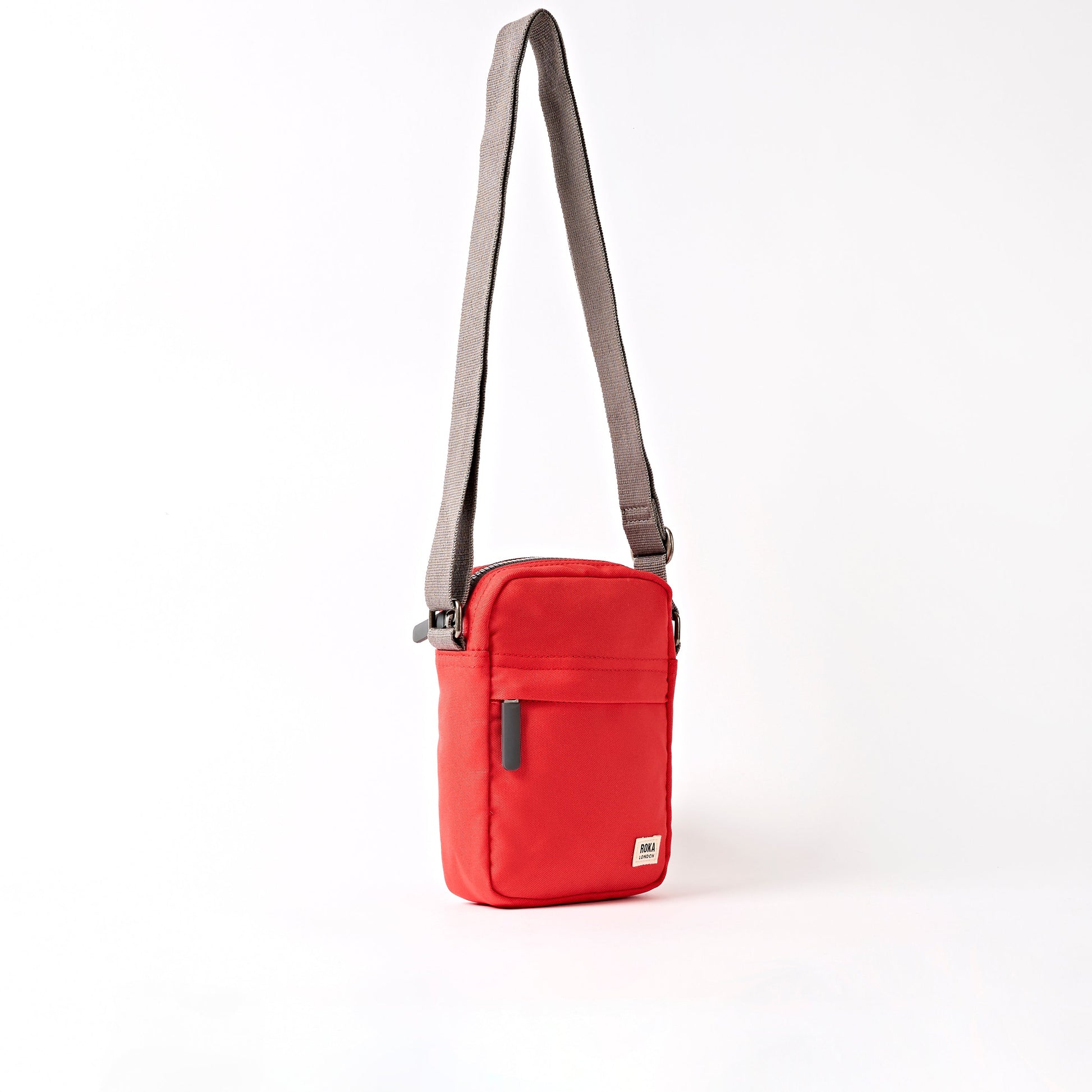 Bond Pocket Crossbody Bag in Scarlet Recycled Canvas-2