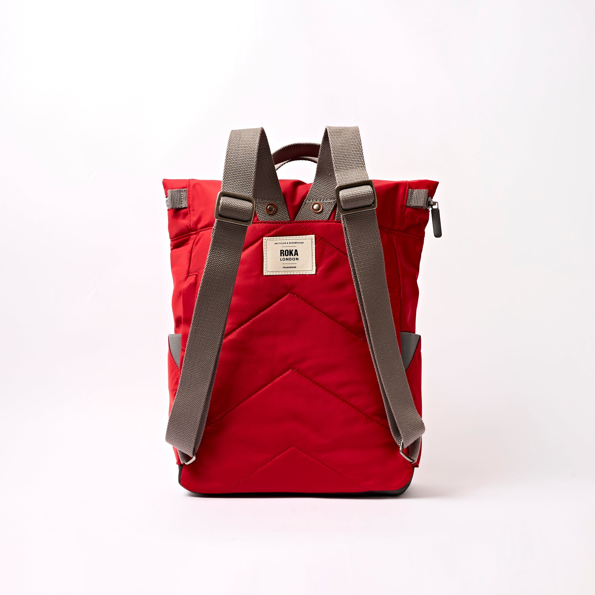 Camden J Backpack in Cranberry Stripe-4
