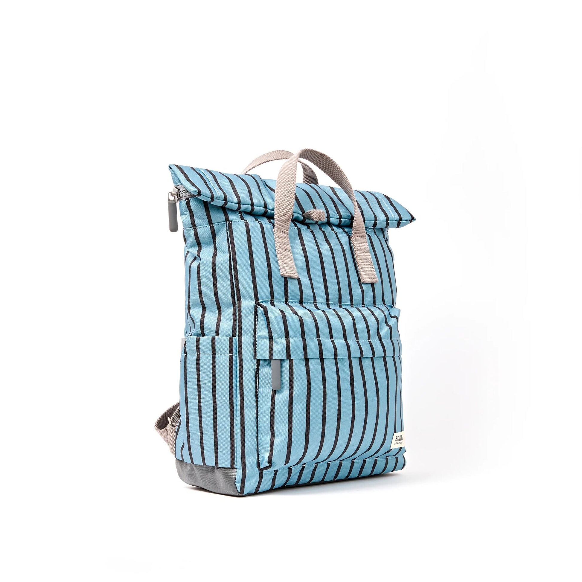 Canfield Roll Top Backpack in Blue Stripe-2
