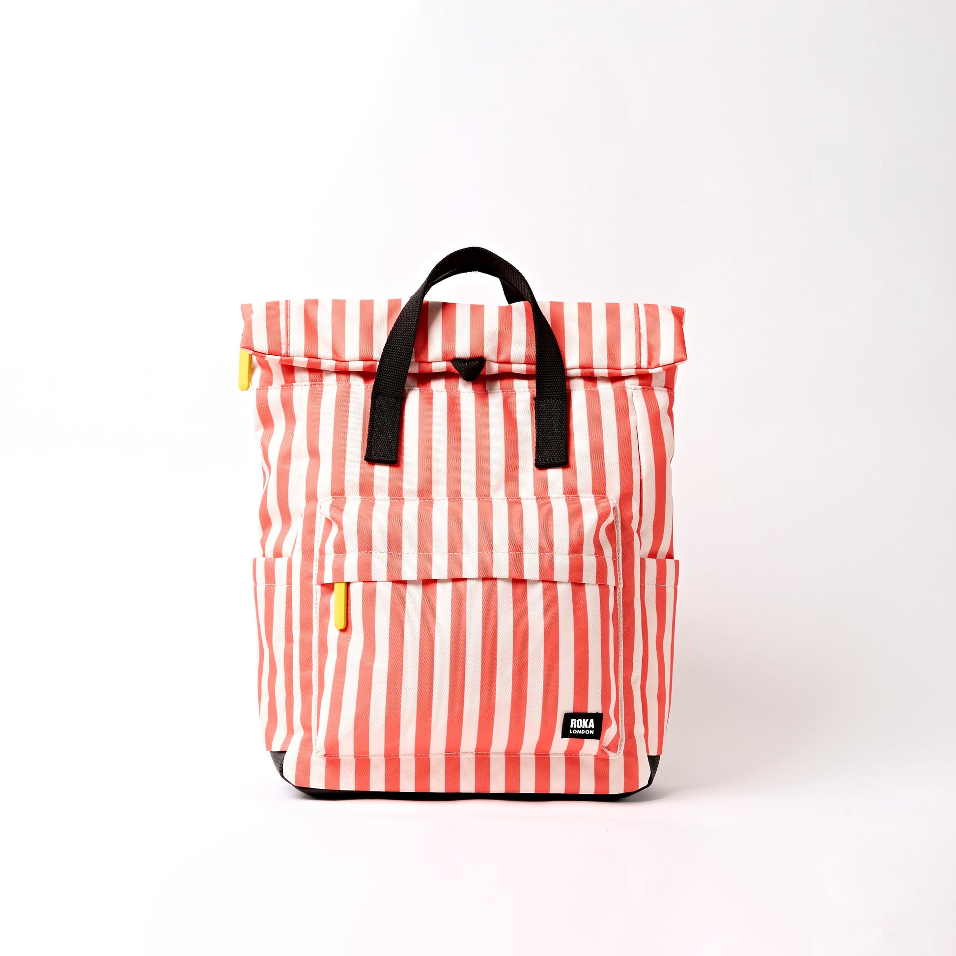 Canfield Roll Top Backpack in Coral Stripe-1