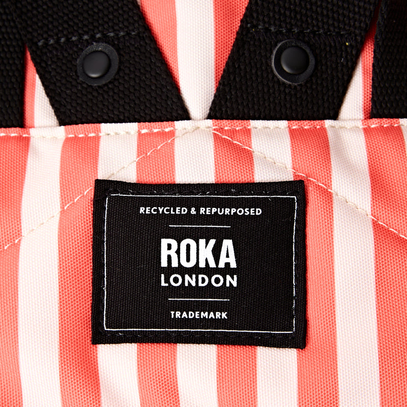 Canfield Roll Top Backpack in Coral Stripe-8