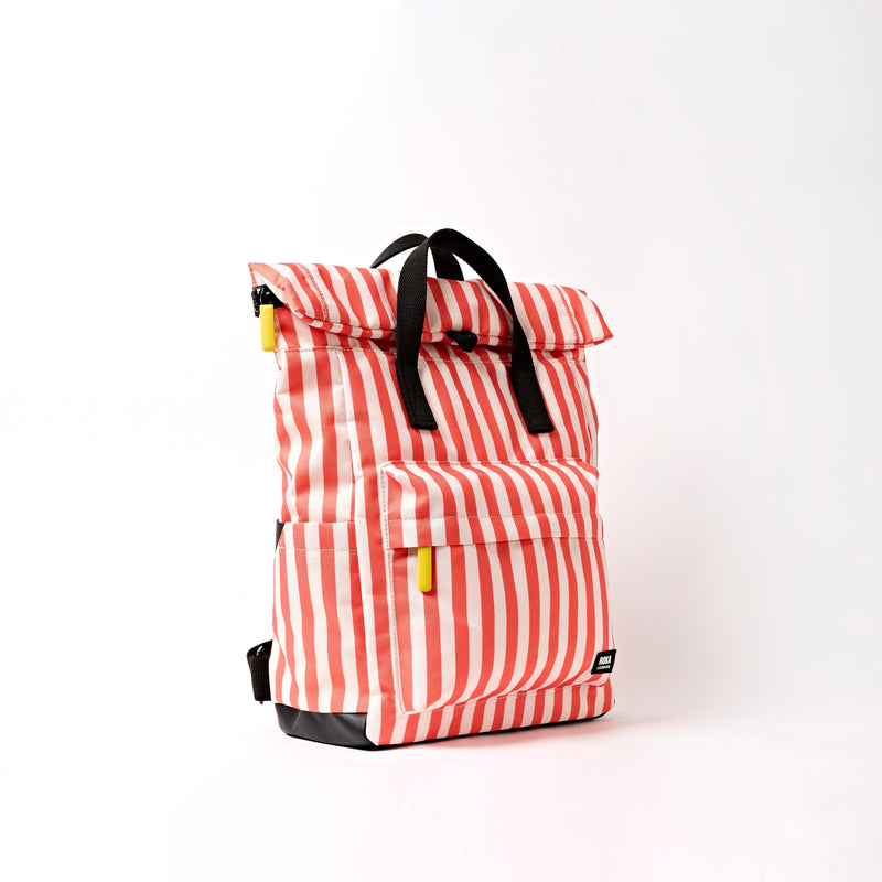 Canfield Roll Top Backpack in Coral Stripe-3