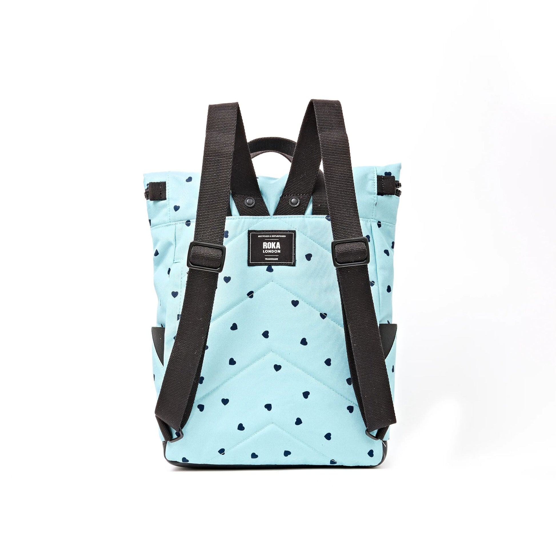 Canfield Roll Top Backpack in Heart Print-8