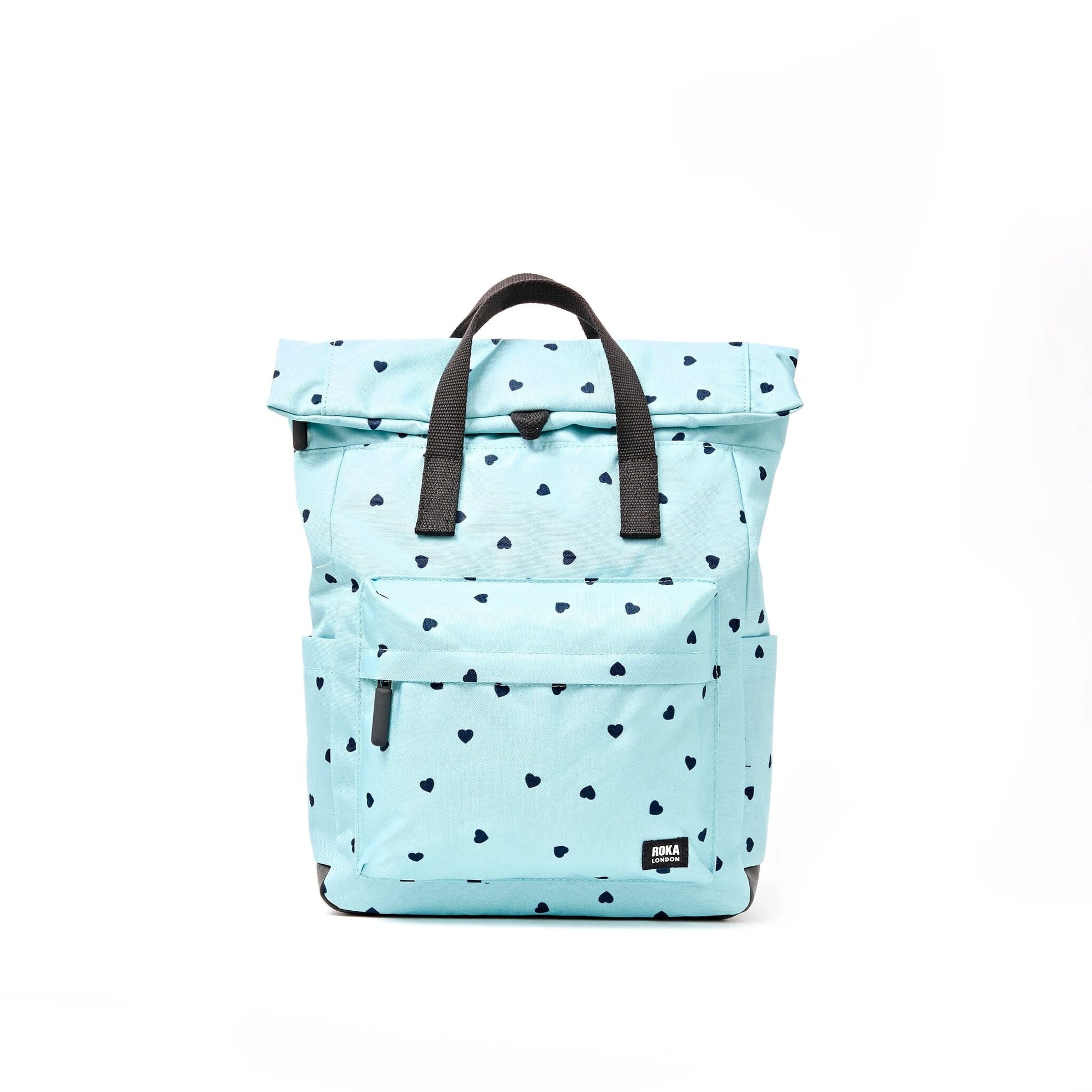 Canfield Roll Top Backpack in Heart Print-1