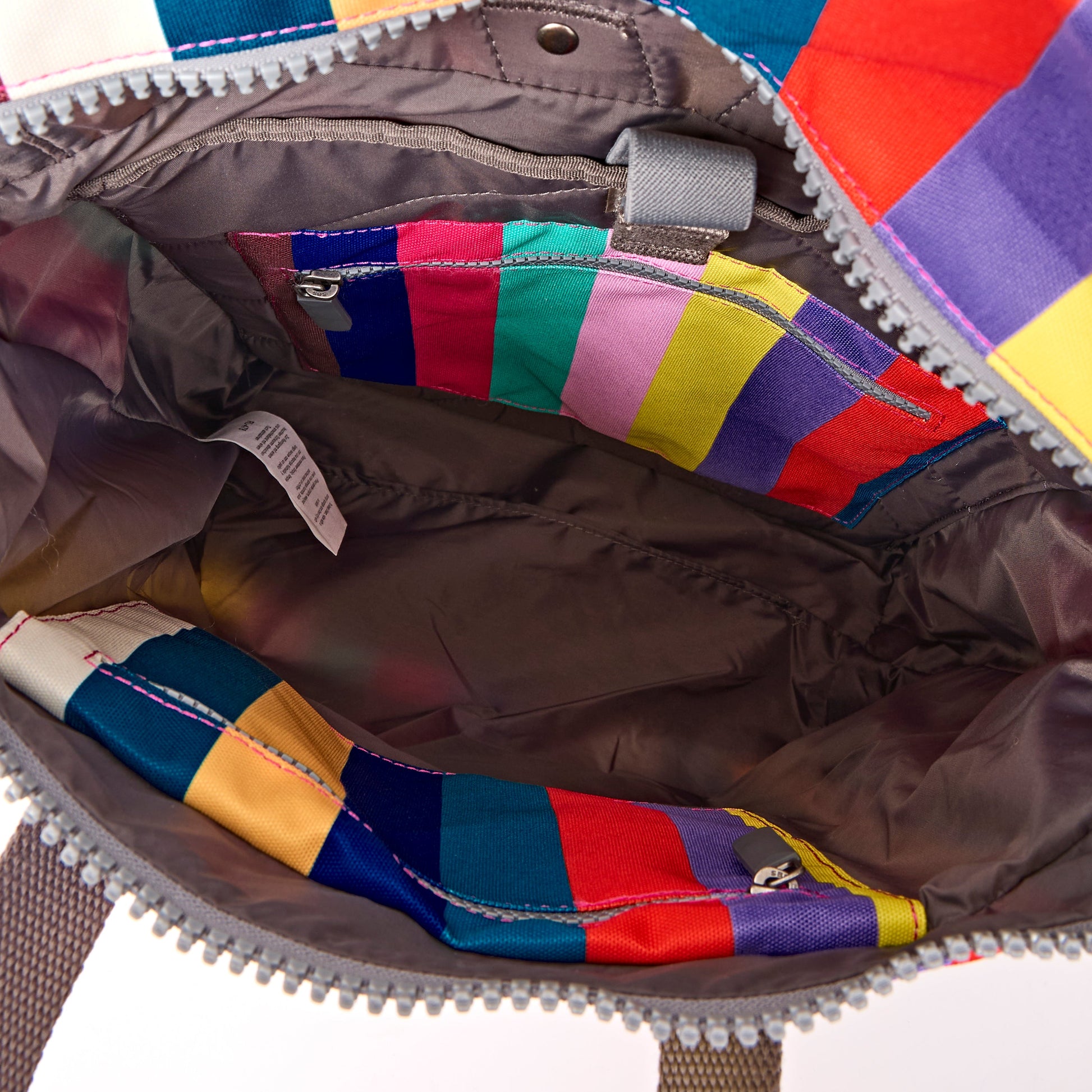 Canfield Roll Top Backpack in Wide Multi Stripe-5