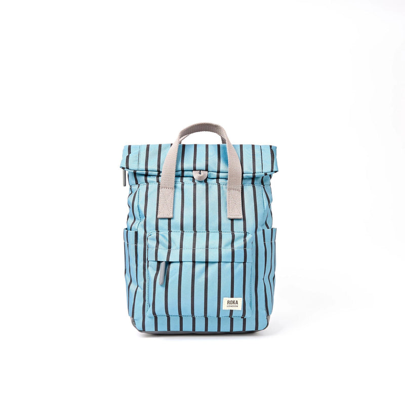 Canfield Roll Top Backpack in Blue Stripe-10