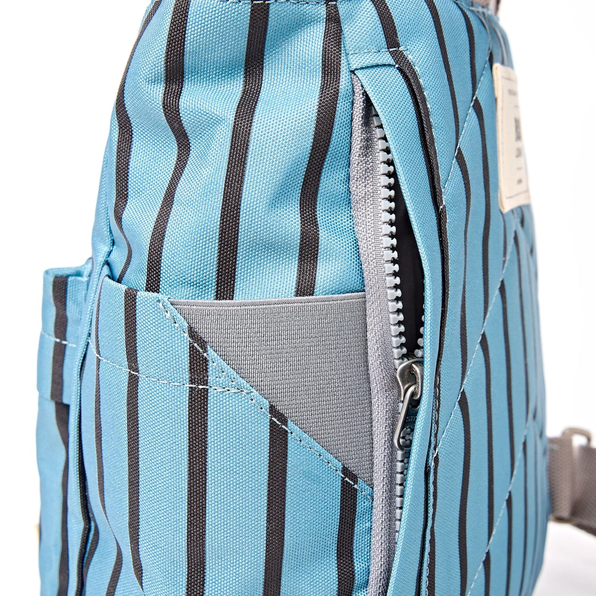 Canfield Roll Top Backpack in Blue Stripe-5