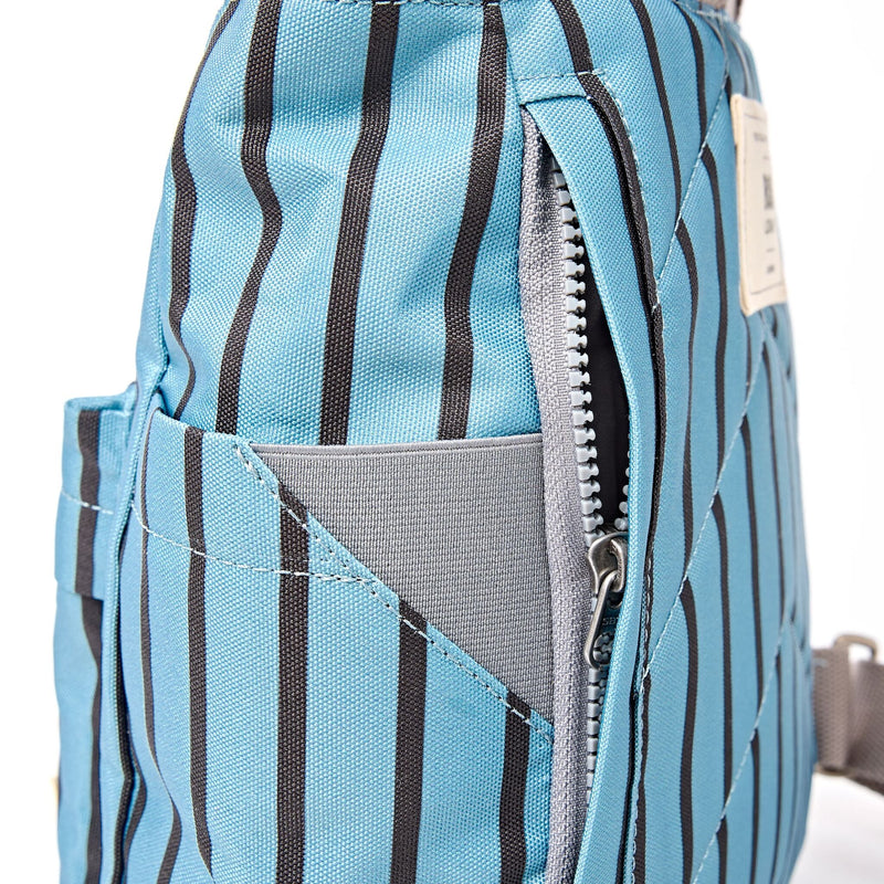 Canfield Roll Top Backpack in Blue Stripe-5
