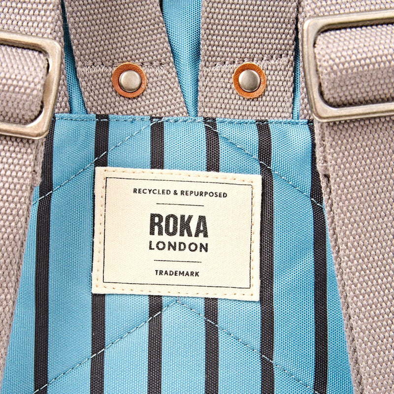 Canfield Roll Top Backpack in Blue Stripe-7