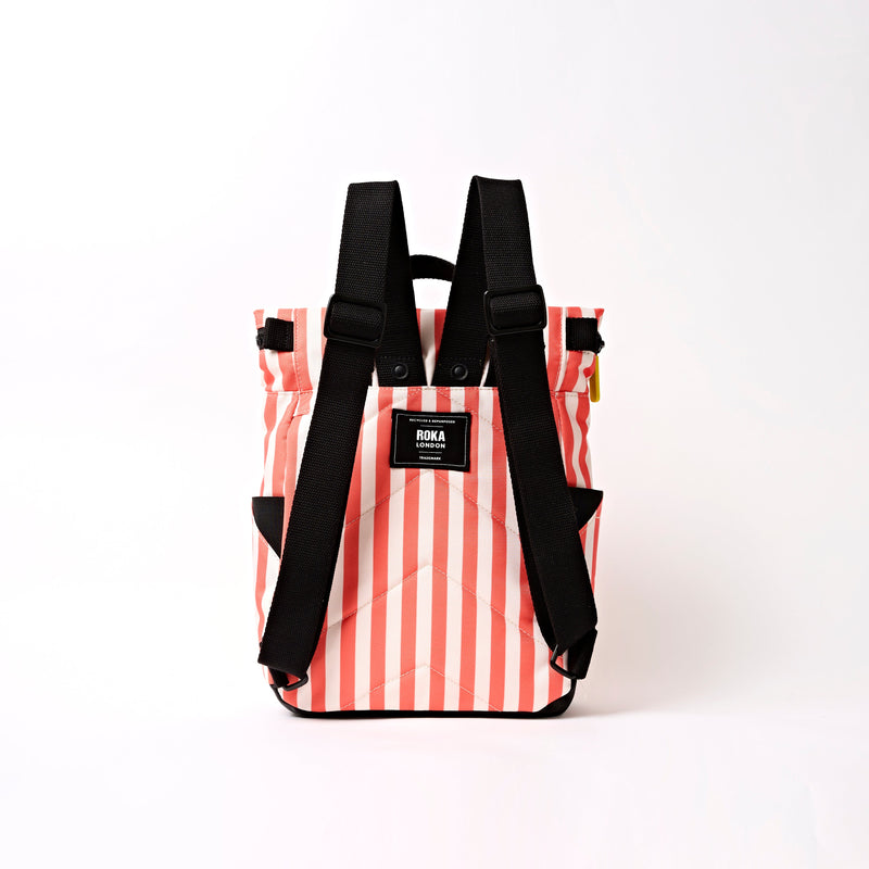 Canfield Roll Top Backpack in Coral Stripe-11