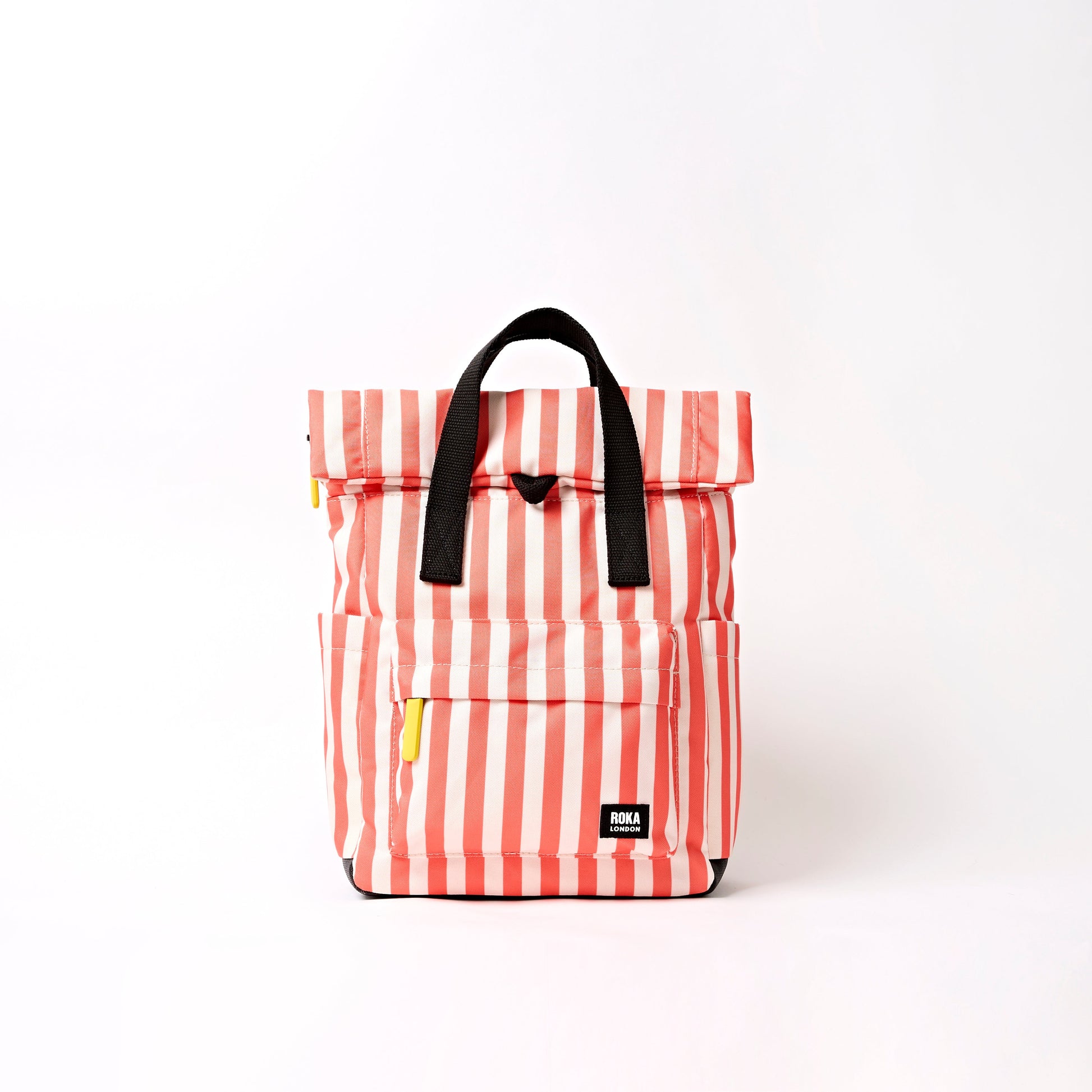 Canfield Roll Top Backpack in Coral Stripe-9