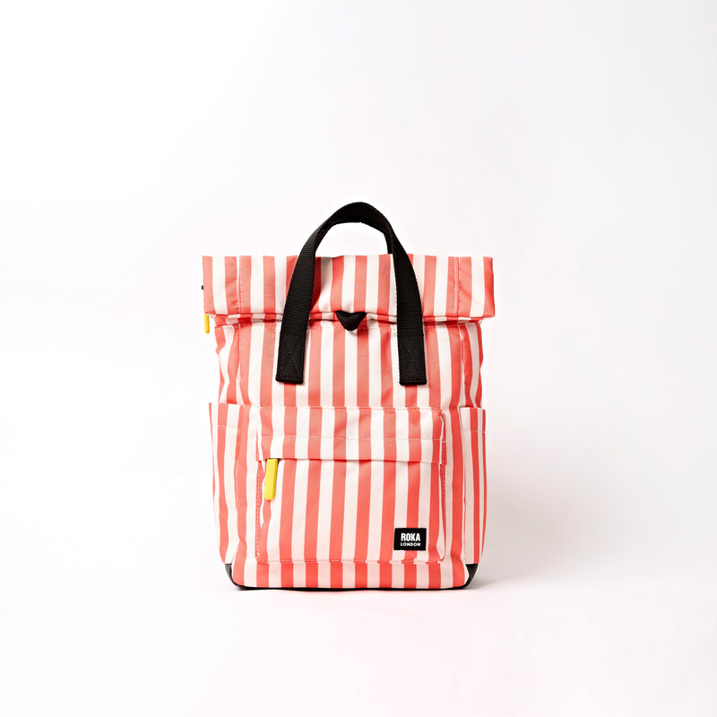 Canfield Roll Top Backpack in Coral Stripe-9
