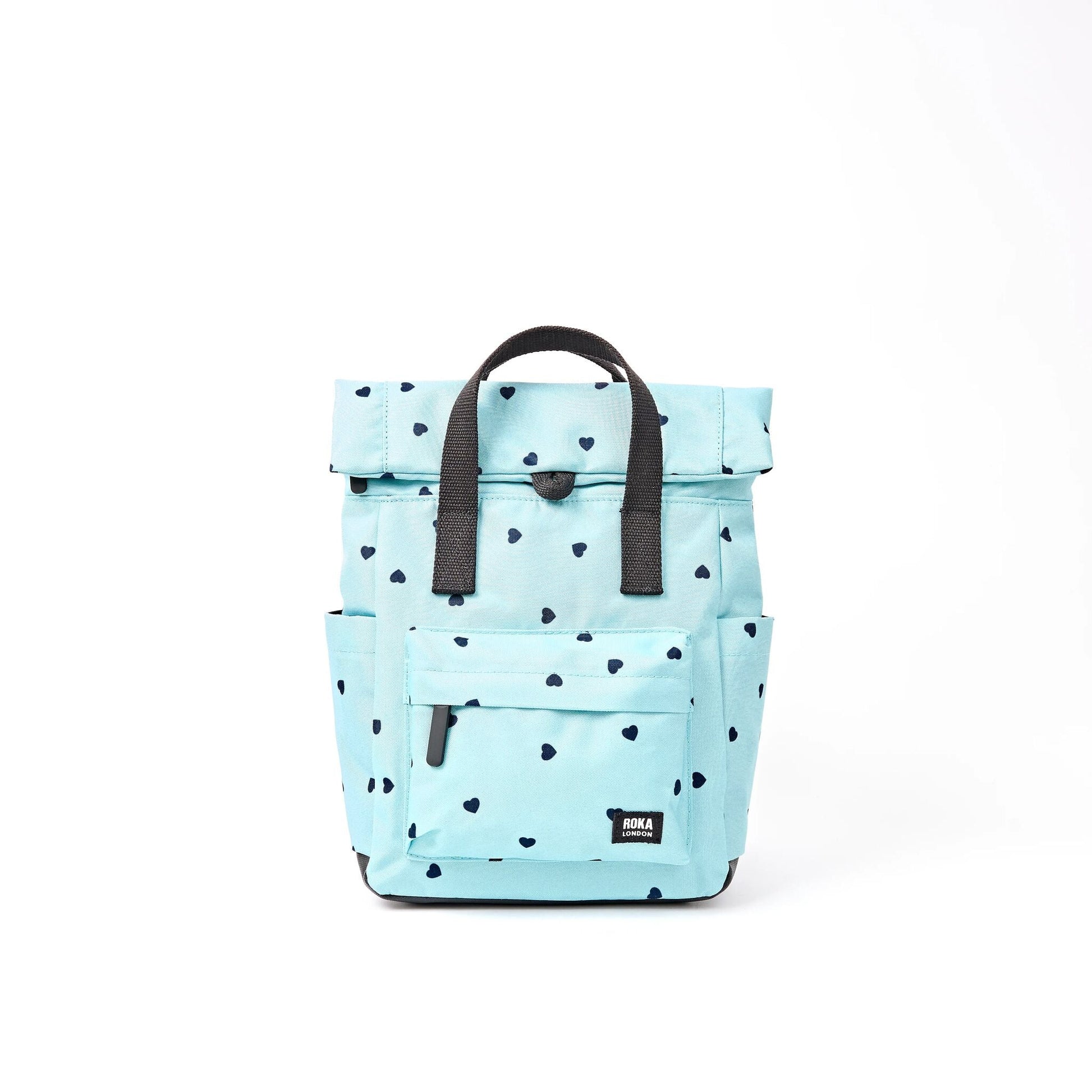 Canfield Roll Top Backpack in Heart Print-9