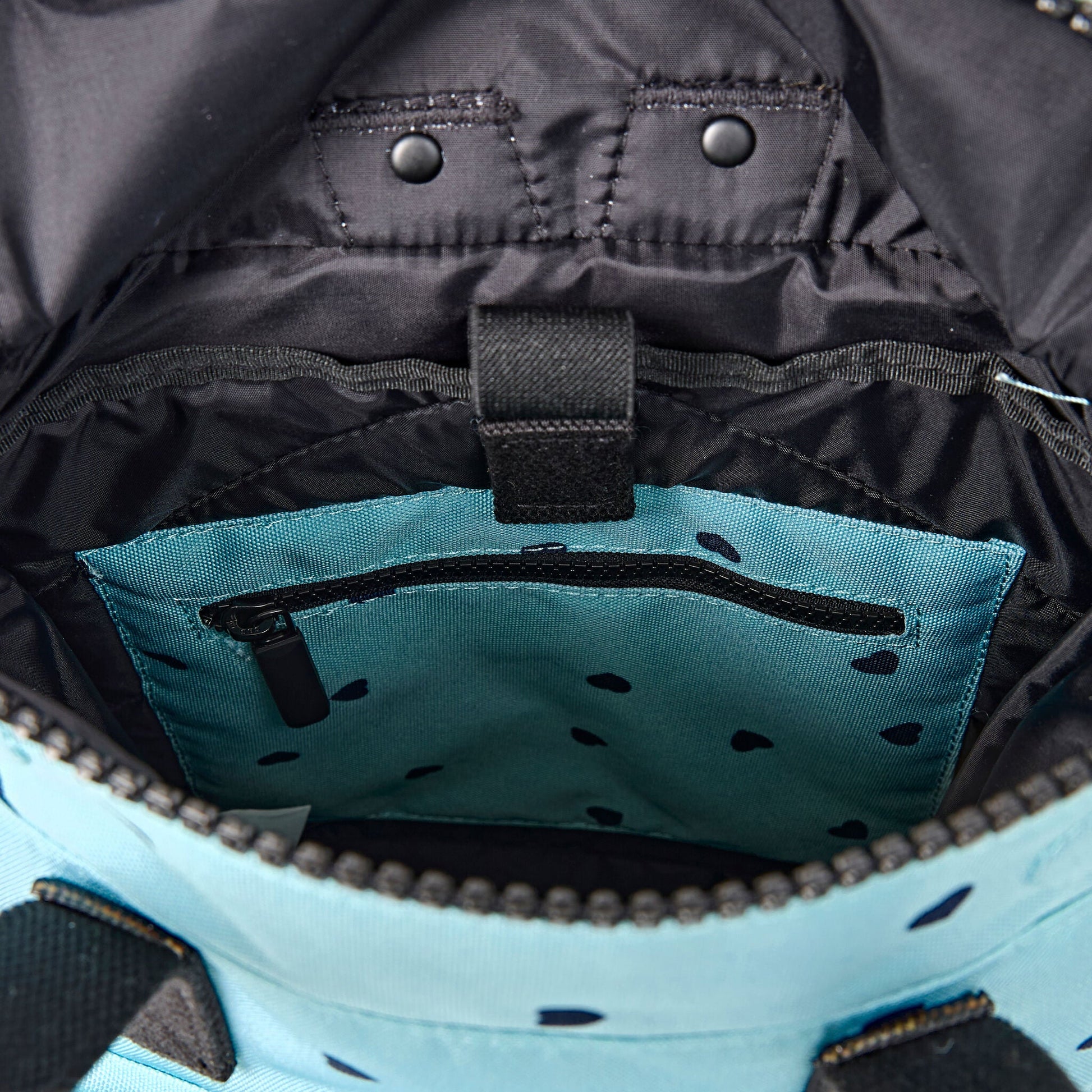 Canfield Roll Top Backpack in Heart Print-14