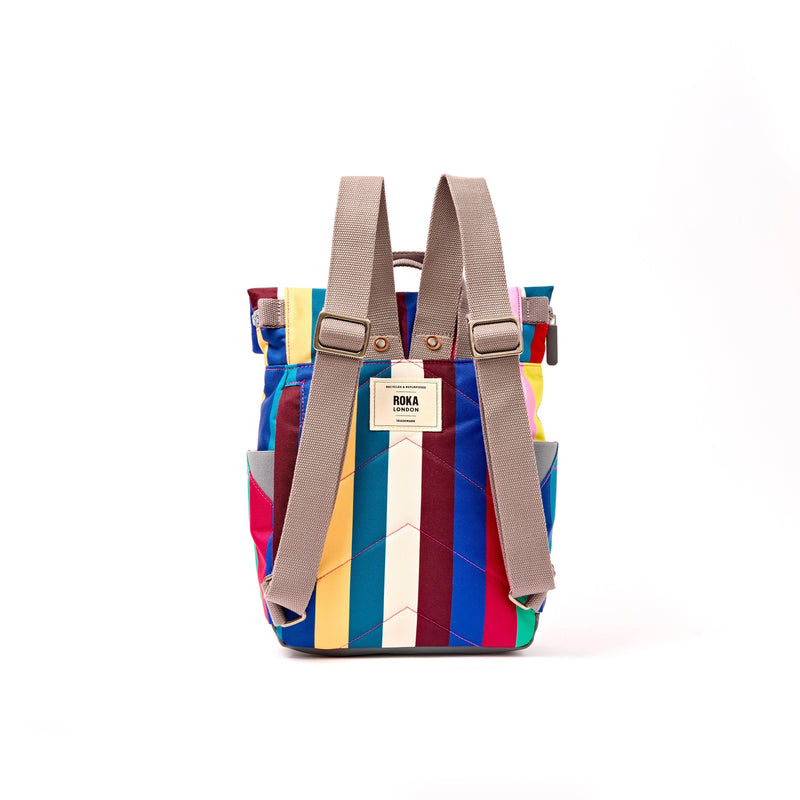 Canfield Roll Top Backpack in Wide Multi Stripe-10