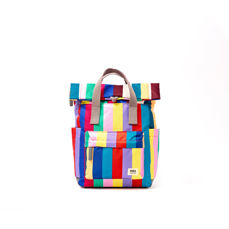 Canfield Roll Top Backpack in Wide Multi Stripe-8