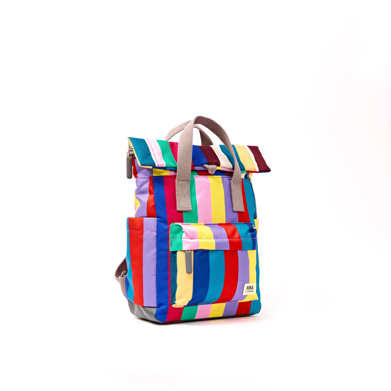 Canfield Roll Top Backpack in Wide Multi Stripe-9