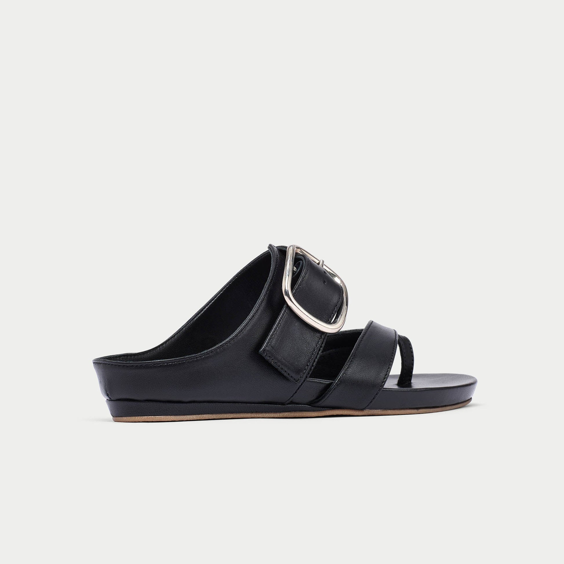 Ruby - All Black Leather Sandals-7