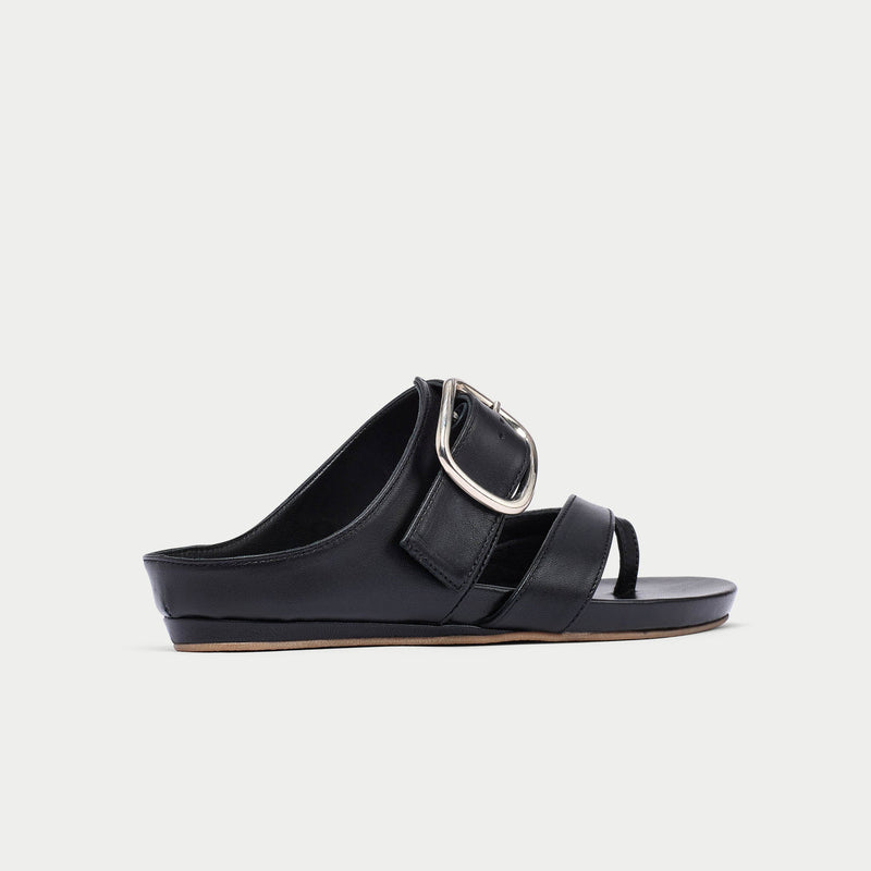 Ruby - All Black Leather Sandals-7