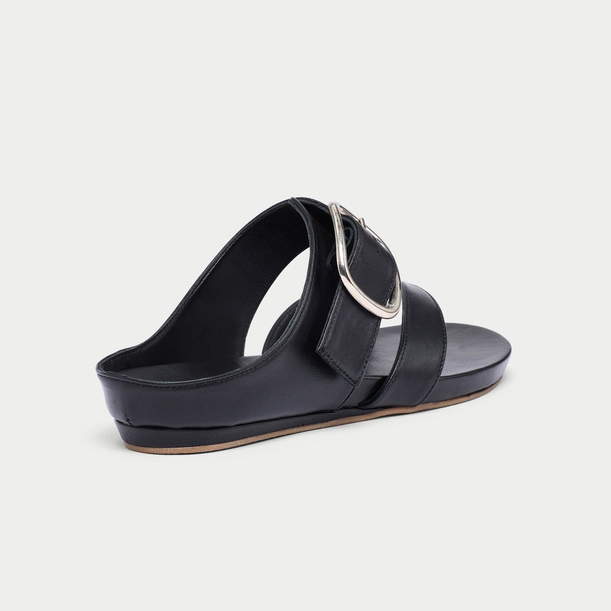 Ruby - All Black Leather Sandals-4