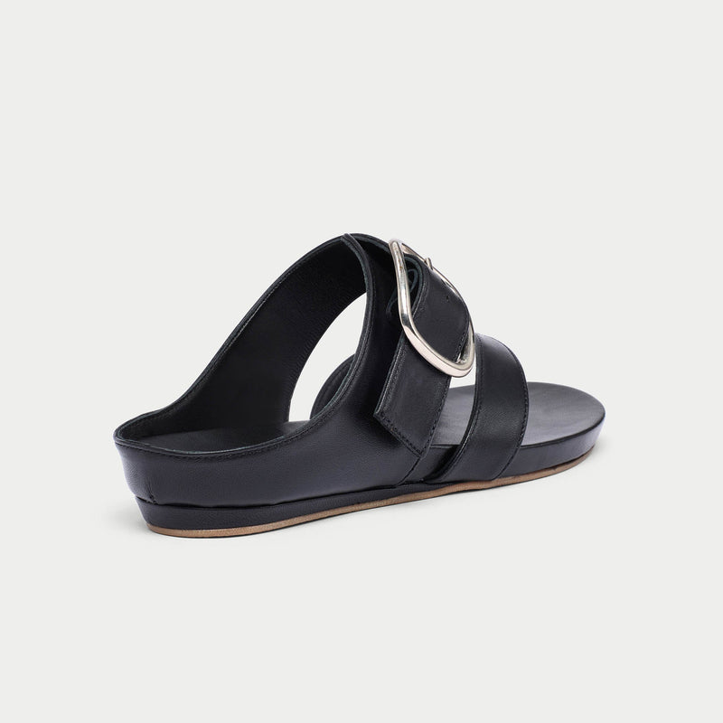 Ruby - All Black Leather Sandals-4