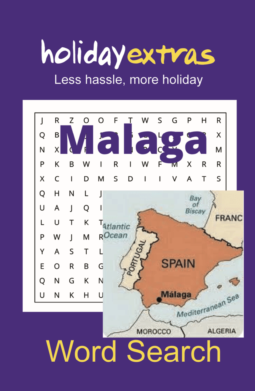 Holiday Extras' WordSearch book - MALAGA, SPAIN - with competition-1