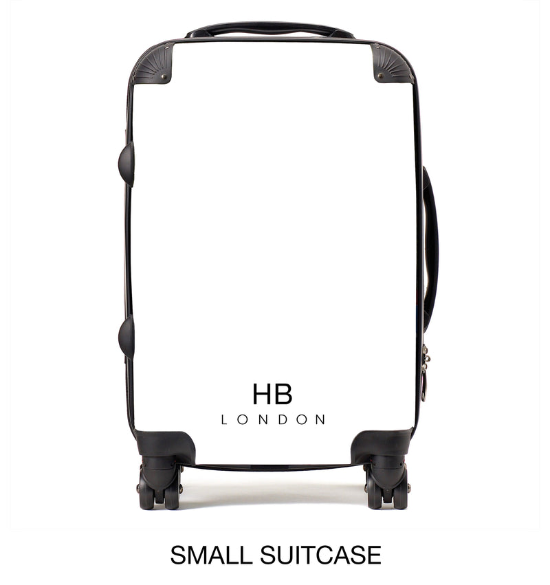 Personalised Aubergine with Black Font Initial Suitcase-7