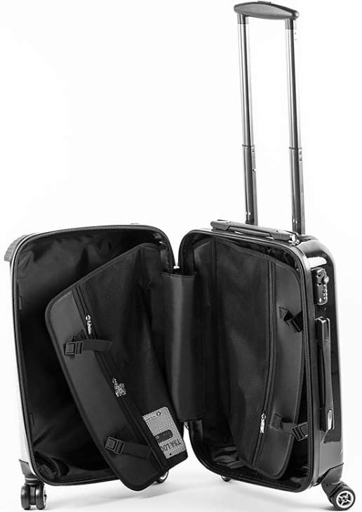 Leopard Print with White Font Initial Personalised Suitcase-2