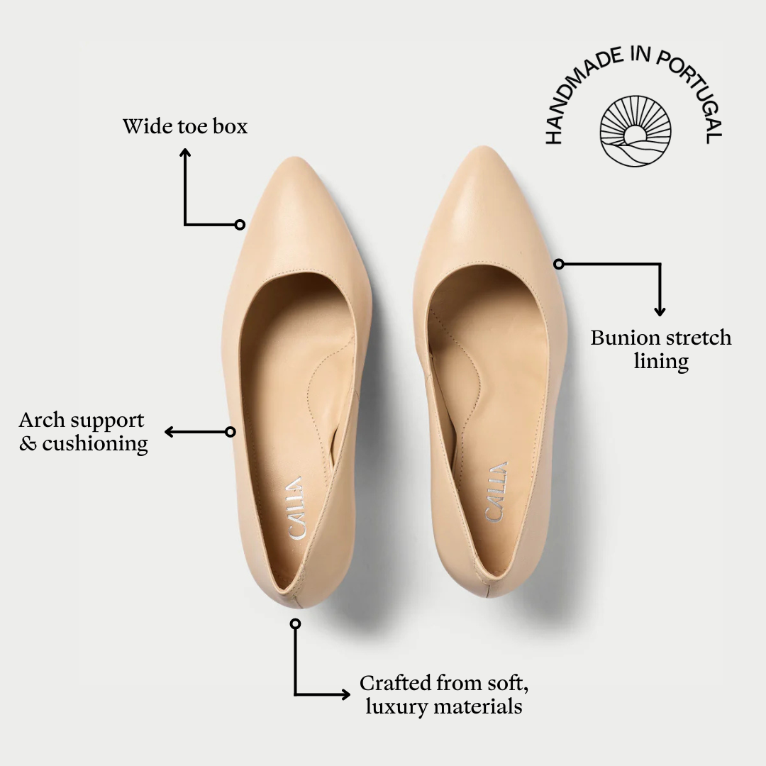 Ava - Light Beige Leather Courts-4