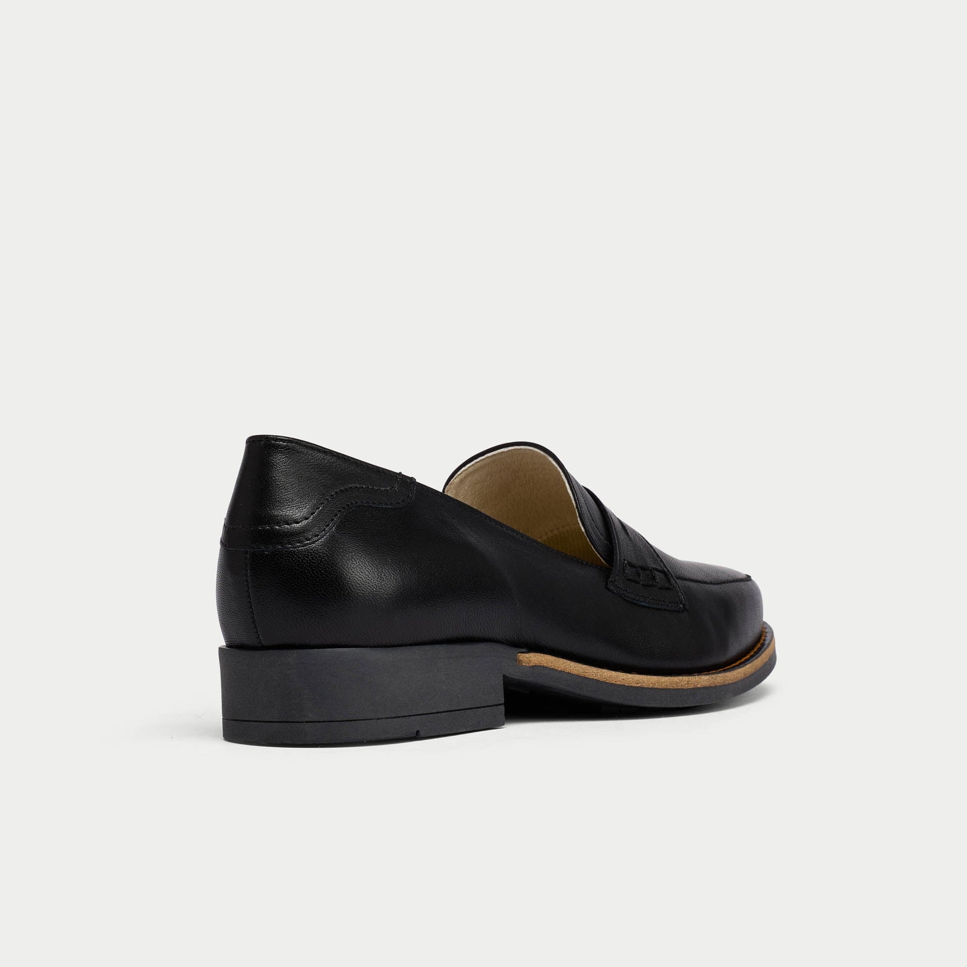 Nadia - Black Leather Loafers-6