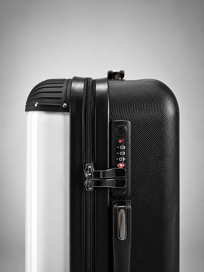 Adriatic Catch with Black Font Initial Personalised Suitcase-3