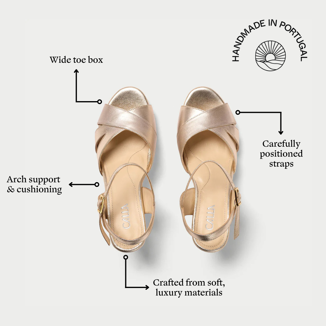 Emily - Champagne Leather Heeled Sandals-7